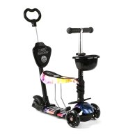 Детский самокат Best Scooter 5в1 PU колеса со светом, черный 16102