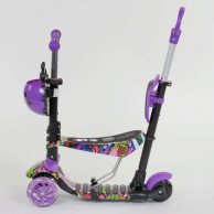 Детский самокат Best Scooter 5в1 PU колеса со светом, фиолетовый 13400