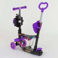 Детский самокат Best Scooter 5в1 PU колеса со светом, фиолетовый 13400