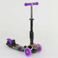 Детский самокат Best Scooter 5в1 PU колеса со светом, фиолетовый 13400