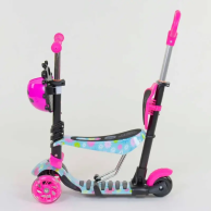 Детский самокат Best Scooter 5в1 PU колеса со светом, розовый 11210