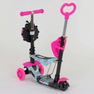 Детский самокат Best Scooter 5в1 PU колеса со светом, розовый 11210