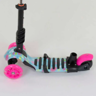 Детский самокат Best Scooter 5в1 PU колеса со светом, розовый 11210