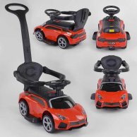 Машинка-толокар JOY с родительской ручкой, красная LB 8202 R