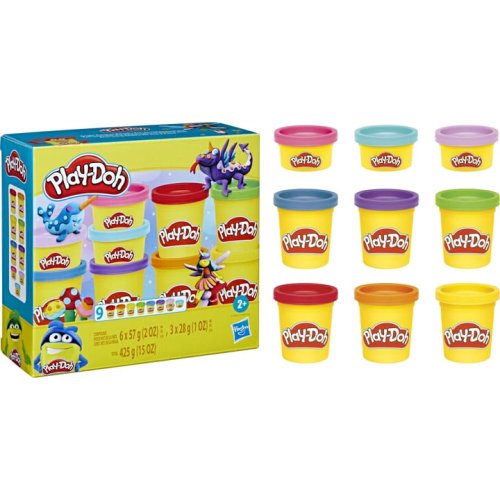Набор для лепки Hasbro Play Doh 9 баночек Bright Rainbow 9 Pack F7369 (F7965)