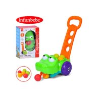 Каталка Infunbebe Крокодил на палке 45 см, с шариками 6 шт и музыкой LSB687
