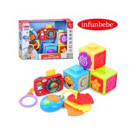 Игра 3в1 Infunbebe погремушка, фотоаппарат 10 см, кубики 7 см LS010A-PL2041-LS70DX