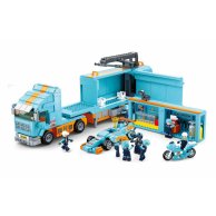 Конструктор Sluban Трейлер гоночной команды, 9 фигурок, 1044 деталей M38-B0766