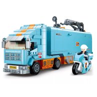 Конструктор Sluban Трейлер гоночной команды, 9 фигурок, 1044 деталей M38-B0766