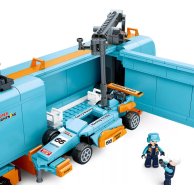 Конструктор Sluban Трейлер гоночной команды, 9 фигурок, 1044 деталей M38-B0766