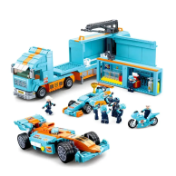 Конструктор Sluban Трейлер гоночной команды, 9 фигурок, 1044 деталей M38-B0766