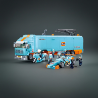 Конструктор Sluban Трейлер гоночной команды, 9 фигурок, 1044 деталей M38-B0766