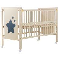 Кровать Babyroom Звездочка Z-01 откидной бок, колеса бук слоновая кость