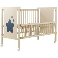 Кровать Babyroom Звездочка Z-01 откидной бок, колеса бук слоновая кость