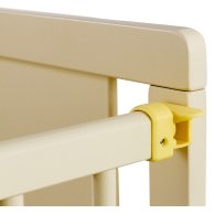 Кровать Babyroom Звездочка Z-01 откидной бок, колеса бук слоновая кость