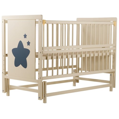 Кровать Babyroom Звездочка Z-02 маятник, откидной бок бук слоновая кость (624469)