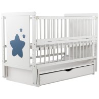 Кровать Babyroom Звездочка Z-03 маятник, ящик, откидной бок бук белый (624470)