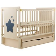 Кровать Babyroom Звездочка Z-03 маятник, ящик, откидной бок бук слоновая кость (624471)