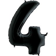 Фольгированные шары цифры 4 40" black