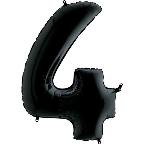 Фольгированные шары цифры 4 40" black