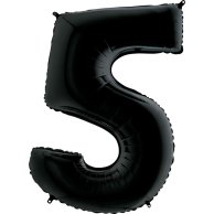 Фольгированные шары цифры 5 40"  black