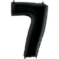 Фольгированные шары цифры 7 40" black