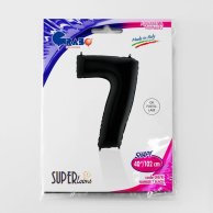 Фольгированные шары цифры 7 40" black