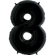 Фольгированные шары цифры  8 40" black