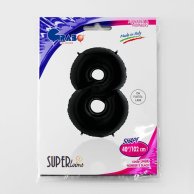 Фольгированные шары цифры  8 40" black
