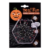 Набор пластиковых пауков Yes! Fun Хэллоуин, 7х8 см, 3 шт, черные 973650