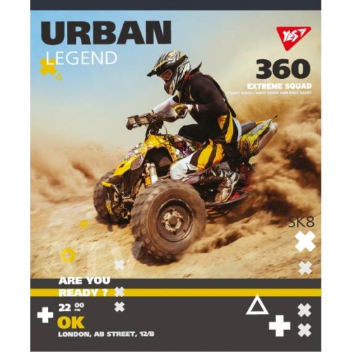 Тетрадь А5 12 Кл. YES Urban Legend (764198)