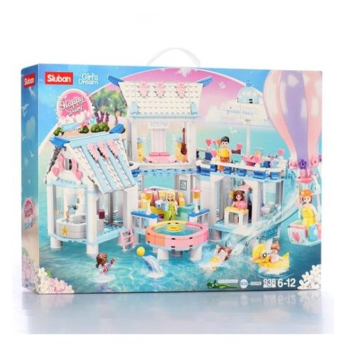 Конструктор SLUBAN центр развлечений, аквапарк, фигурки, 938дет (M38-B0929)