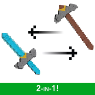 Игрушка-трансформер Mattel Minecraft Меч-топор 2в1 JFR72