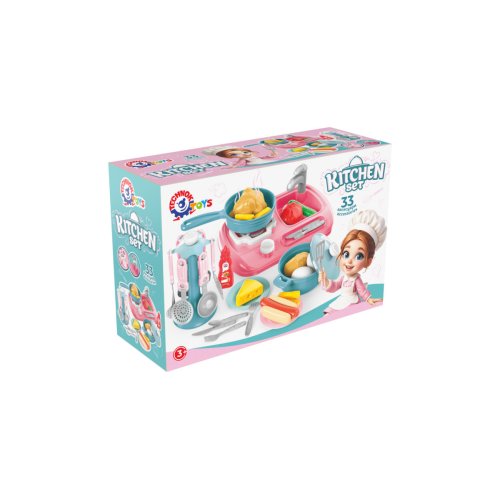 Игровой набор ТехноК Кухня, посуда, 33 предмета 3021