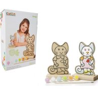 Игра-раскраска "Котик" (с красками)