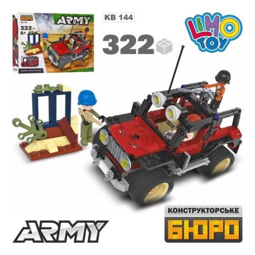 Конструктор военный джип, фигурки (KB144)