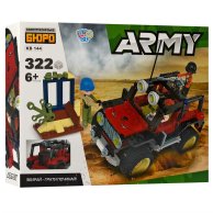 Конструктор военный джип, фигурки (KB144)