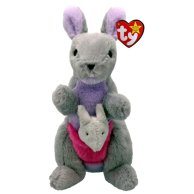 Мягкая игрушка TY Beanie Babies Серый кенгуру Kayla, 15 см 41349