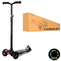 Детский трехколесный самокат I-Trike Maxi с подсветкой, черный JR 3-060-22-B