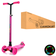 Детский трехколесный самокат I-Trike Maxi с подсветкой, розовый JR 3-060-22-P
