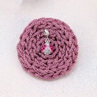Серебряный кулон UmaUmi Блестящая божья коровка с фианитами, серебро 925 319583500611