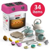 Детская кухня Doloni Toys 34 предмета, розовая 01480/10