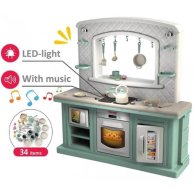 Детская кухня Doloni Toys 34 предмета, бирюзовая 01480/11