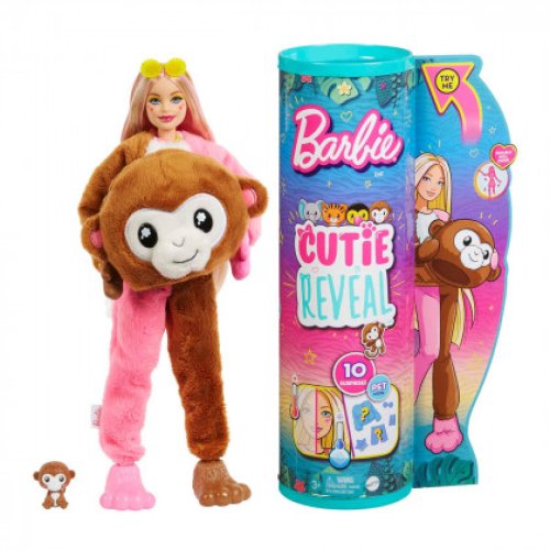 Кукла Barbie "Cutie Reveal" серии "Друзья из джунглей" - обезьяна HKR01