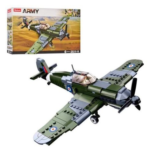 Конструктор Sluban военный самолет, фигурка, 290дет (M38-B0712)