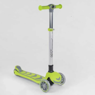 Самокат трехколесный Best Scooter складной алюминиевый руль, колеса PU, салатовый 46987