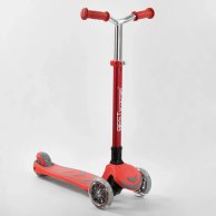 Самокат трехколесный Best Scooter складной алюминиевый руль, колеса PU, красный Y-00325