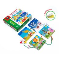 Игра-шнуровка с липучками «От лета до зимы» (рус)