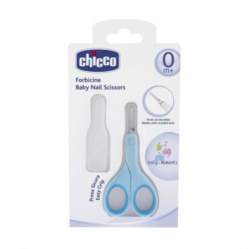 Ножницы детские Chicco с колпачком, голубые 05912.20