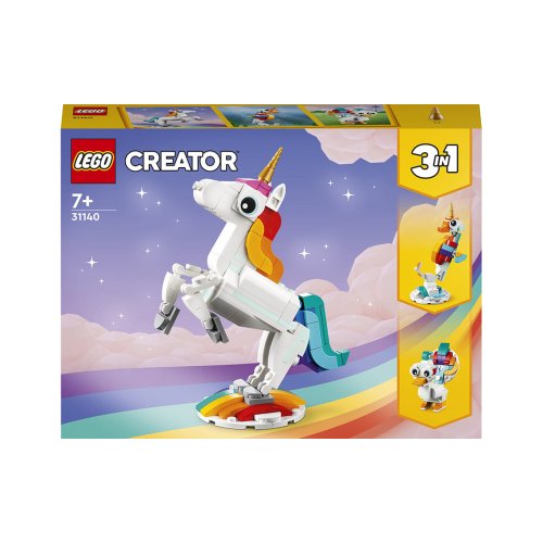 Конструктор Lego Creator Волшебный единорог 3в1, 145 деталей 31140